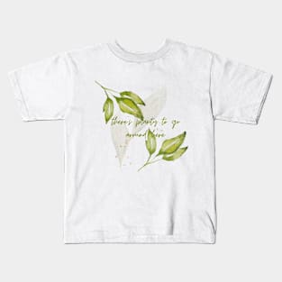 'There's Planty go around here' Nature Plant Pun Watercolour Art Design Kids T-Shirt